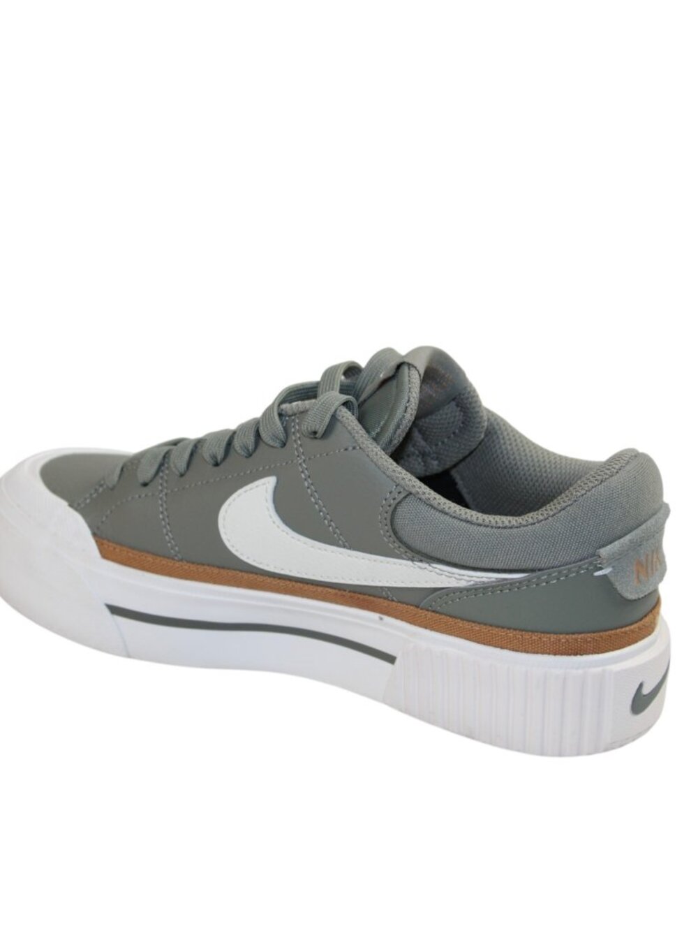 Nike Court Legacy Lift Finish Line Dusty Olive Platform Casual Lace-Up Sneakers - Picture 6 of 11